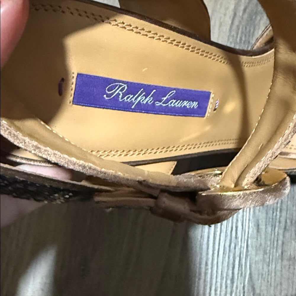NWT. Ralph Lauren Purple Label Kellsie Sequined Platform Sandal - Picture 2 of 6